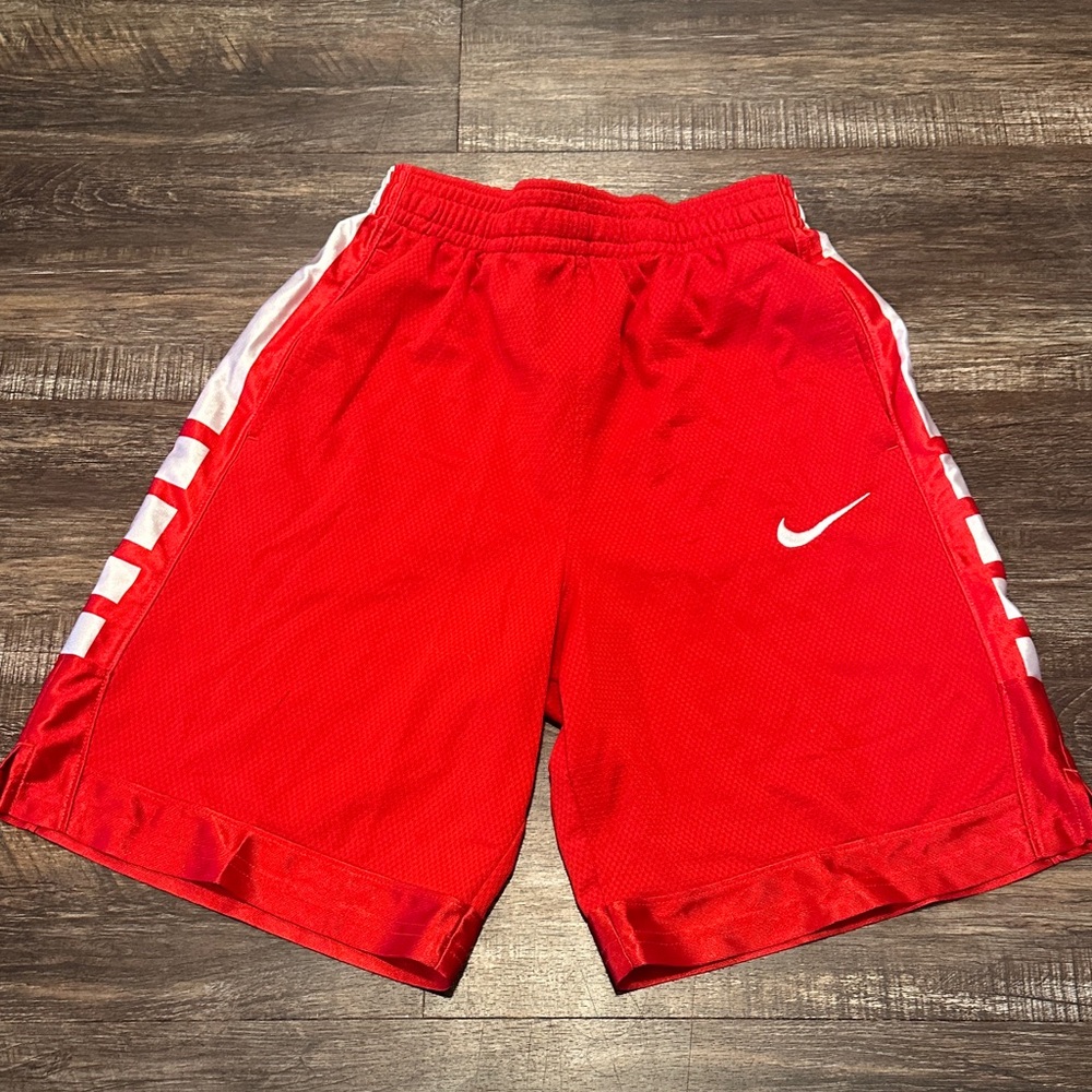 Nike Kids Red and White Sports Shorts